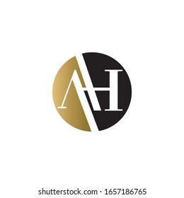 ah logo design vector icon luxury  symbol