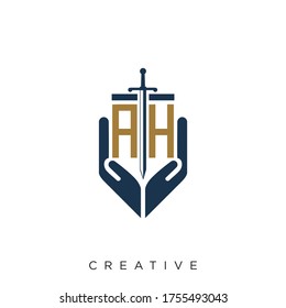 ah logo design vector icon symbol