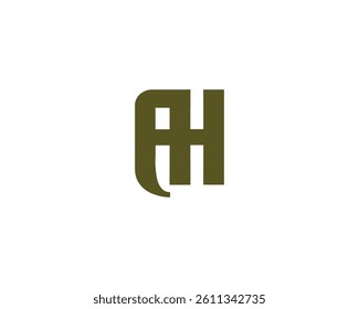 AH Logo design vector template. AH
