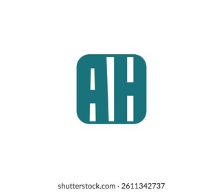 AH Logo design vector template. AH