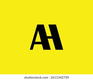 AH Logo design vector template. AH