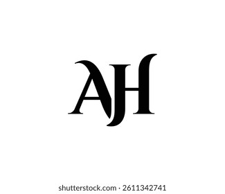AH Logo design vector template. AH