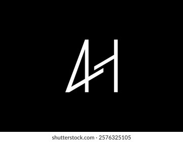 AH logo desing and monogram logo
