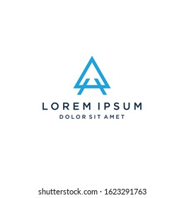 AH Logo Monogram Icon Vector Symbol Template