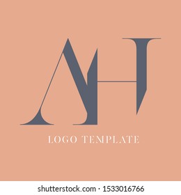 AH logo template. Monogram / company. Letters A and H.