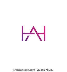 AH Logo Vector. HA Logo Design. Letter H