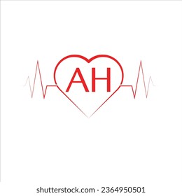 AH logo vector modern letter design concept