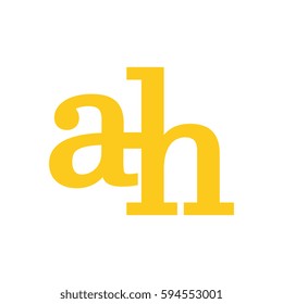 ah lowercase logo yellow