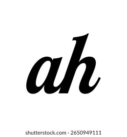 ah design de logotipo minimalista moderno com elegância intemporal, linhas limpas e espaço negativo inteligente — ideal para soluções de marca de negócios profissionais, criativas e premium.