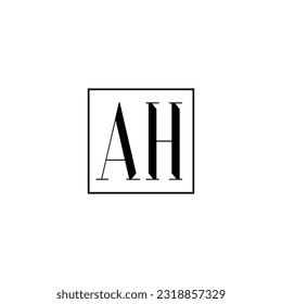 AH Monogram Logo Design Idea