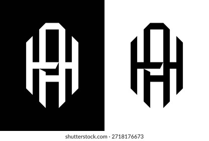 AH Monogram Logo Design, Minimalist Interlocking Letters A and H, Modern Geometric Symmetry Typography for Architecture, Tech, and Law Firm Branding Identity (Projeto de Logotipo Monográfico AH, Letras A e H Interligadas Minimalistas, Tipografia Moderna de Simetria Geométrica para Arquitetura, Tecnologia e Identidade de Marca de Escritório de Advogados)