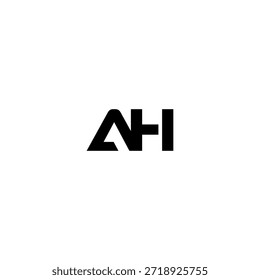 AH Negative Space Monogram Logo - Modernes minimales Buchstabendesign