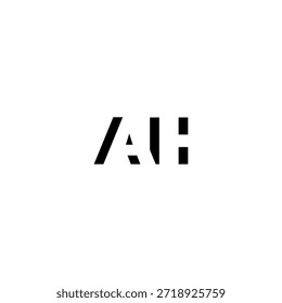 AH Negative Space Monogram Logo - Modernes minimales Buchstabendesign