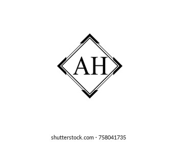 AH square shape vintage logo