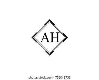 AH square shape vintage logo