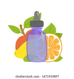 Aha acids. Packaging design with fruits.