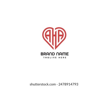 Monograma de diseño de logotipo de letra AHA