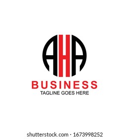 AHA letter logo design vector. isolated in white background.eps10