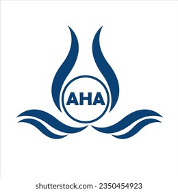AHA Letter Logo weißer Hintergrund .AHA Business Finance Logo Design Vektorbild in Illustrator .AHA Brief Logo Design für Unternehmer und Unternehmen.
