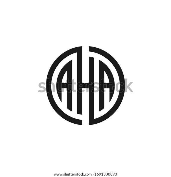 Aha Logo Initial Letter Line Square Stock Vector (Royalty Free ...