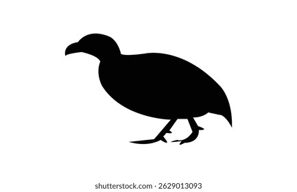 Design de Silhueta de pássaro de galinha Ahanta e Ilustração de Vetor. 
