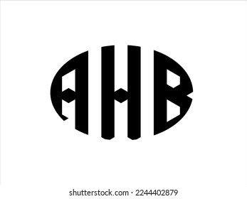 AHB Letter Logo design. AHB alpabet design logo. AHB modern letter logo with white background. AAHB  logo.