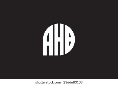AHB logo monogram isolated on circle element design template