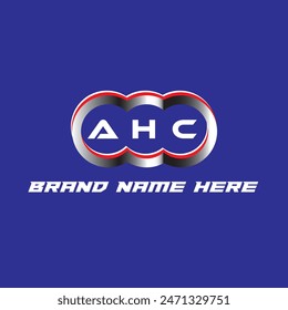 AHC Vector de logotipo de la letra único atractivo creativo moderno diseño inicial color blanco sobre fondo de color azul AHC diseño de logotipo de la letra

