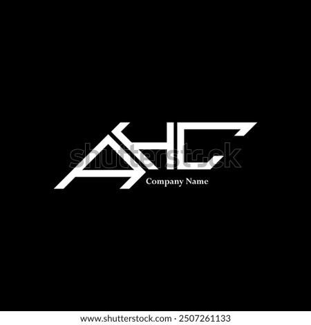 AHC logo design, AHC simple and modern logo. AHC luxurious alphabet design  