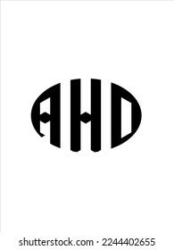 AHD Letter Logo design. AHD alpabet design logo. AHD modern letter logo with white background. AAHD  logo.