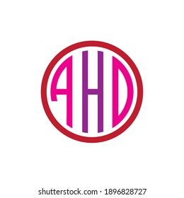 ahd logo design vector template with illustrator and use of color 3