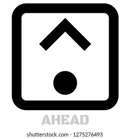 Ahead concept icon on white