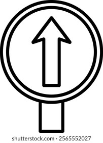 Ahead Icon Symbol Art Sign