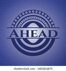 Ahead with jean texture. Vector Illustration. Detailed.
