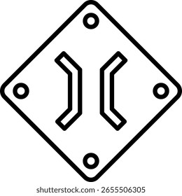 Ahead Line Icon Vector Design