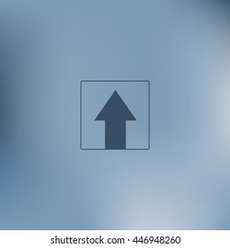 Ahead Only, One way traffic sign, Drive Straight vector icon