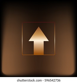 Ahead Only, One way traffic sign, Drive Straight vector icon
