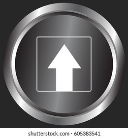 Ahead Only, One way traffic sign, Drive Straight vector icon