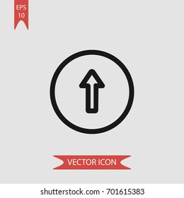 Ahead vector icon illustration symbol