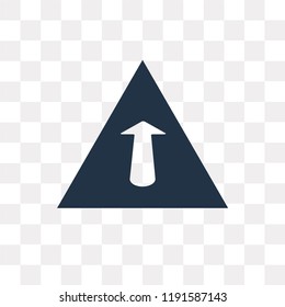 Ahead vector icon isolated on transparent background, Ahead transparency concept can be used web and mobile