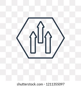 Ahead vector outline icon isolated on transparent background, high quality linear Ahead transparency concept can be used web and mobile