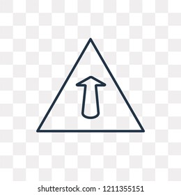 Ahead vector outline icon isolated on transparent background, high quality linear Ahead transparency concept can be used web and mobile