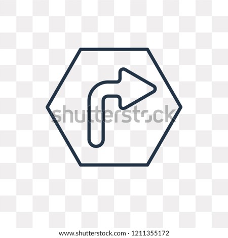 Ahead vector outline icon isolated on transparent background, high quality linear Ahead transparency concept can be used web and mobile