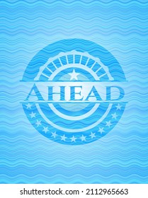 Ahead water emblem background. Vector Illustration. Detailed. 