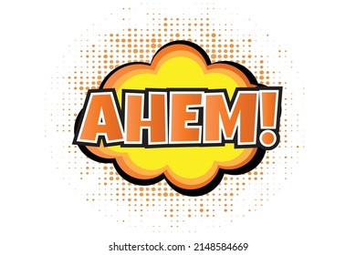 ¡AHEM! Comic Speech 3d Estilo de texto Reflejo de efectos