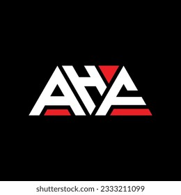 AHF Dreieck-Buchstaben Logo-Design mit Dreiecksform. AHF Dreieck Logo Design Monogramm. AHF Dreieck-Vektorlogo-Vorlage mit roter Farbe. AHF dreieckiges Logo Einfach, elegant und luxuriös.