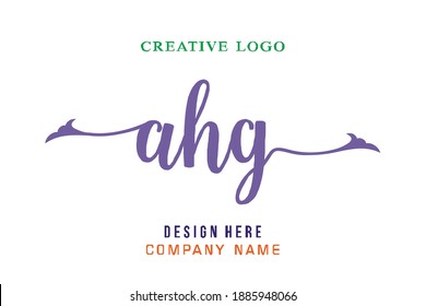 AHG lettering logo is simple, easy to understand and authoritative