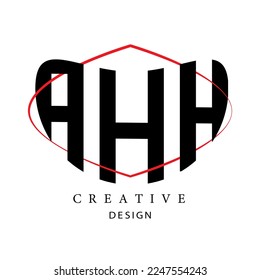 AHH. AHH three letter creative logo. Modern alphabet font vector logo.