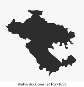 Ahilyanagar map vector flat illustration 