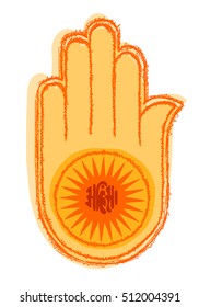 Ahimsa hand orange